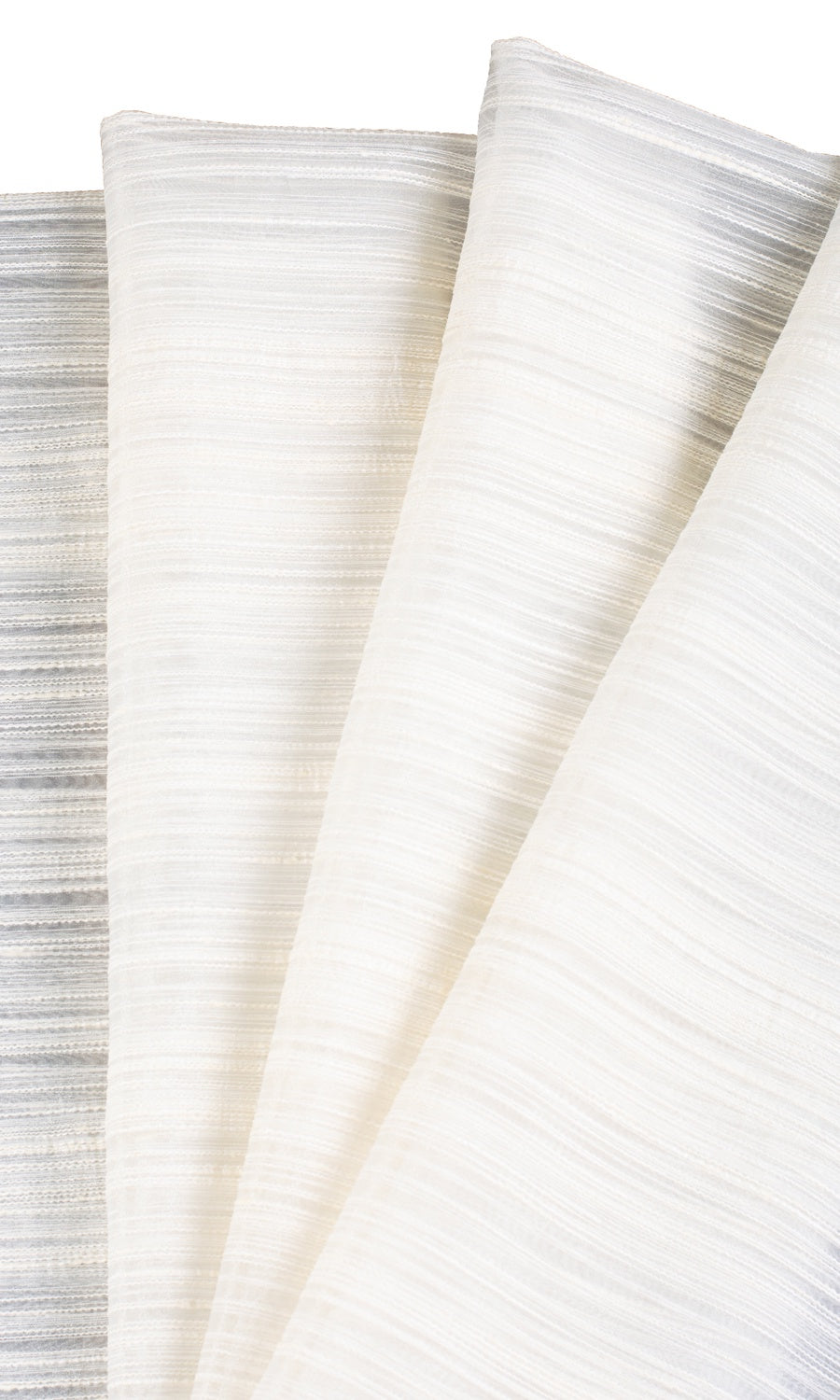 Striped Sheer Curtains / Drapes / Window Drapery Panels (Ivory/ Cream)