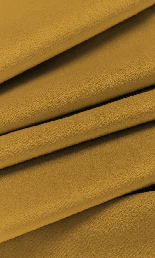 Velvet Home Decor Fabric By the Yard (Deep Yellow/ Mustard)