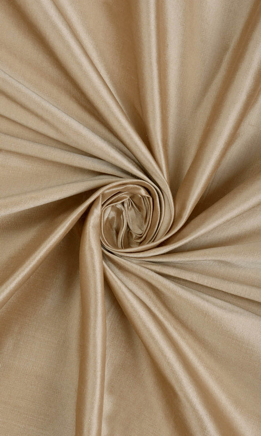 Shantung Silk Home Decor Fabric Sample (Peanut Brown)