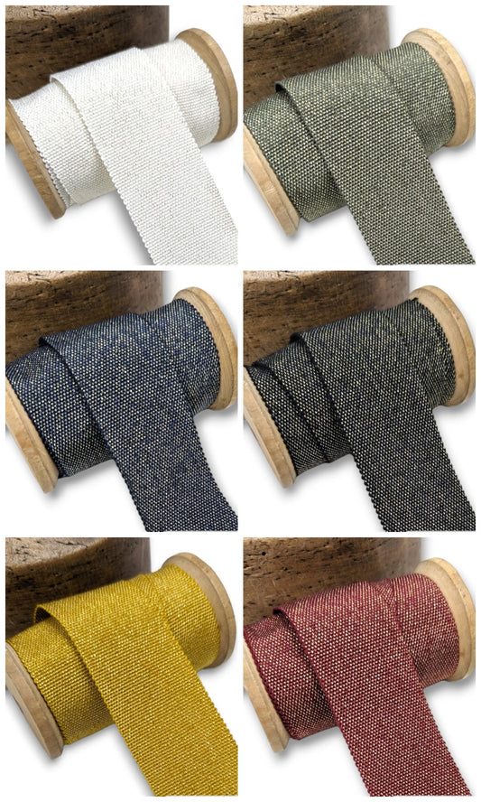 Curtain gold metallic ribbon trim