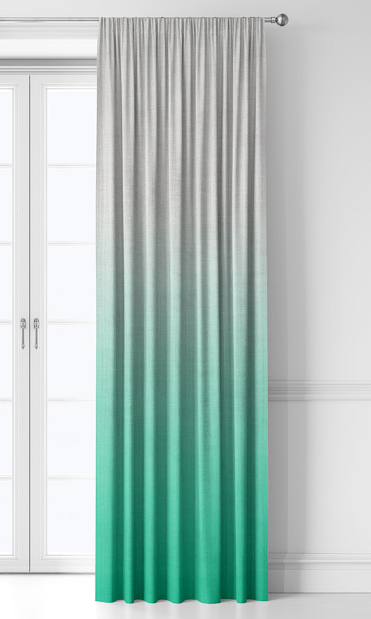 2-Tone Ombre Window Curtains (Seafoam Green)
