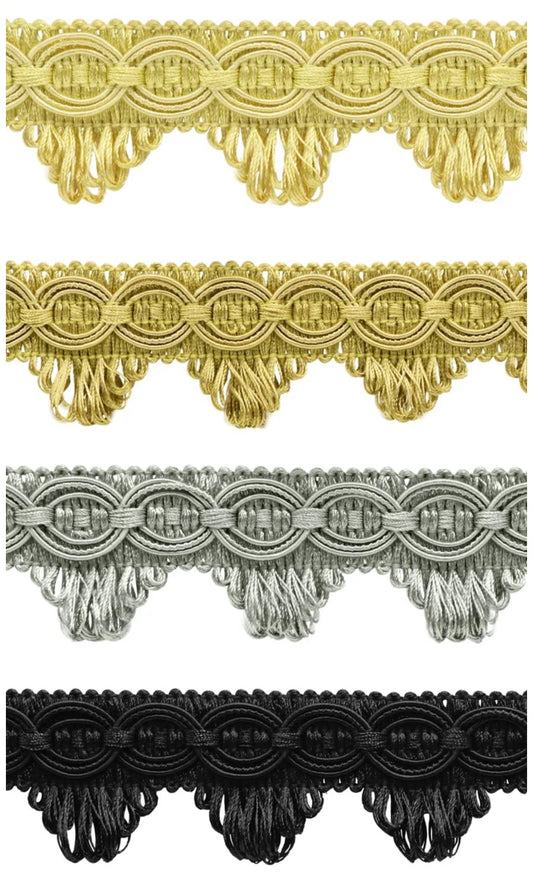 Fringe trim for roman blinds