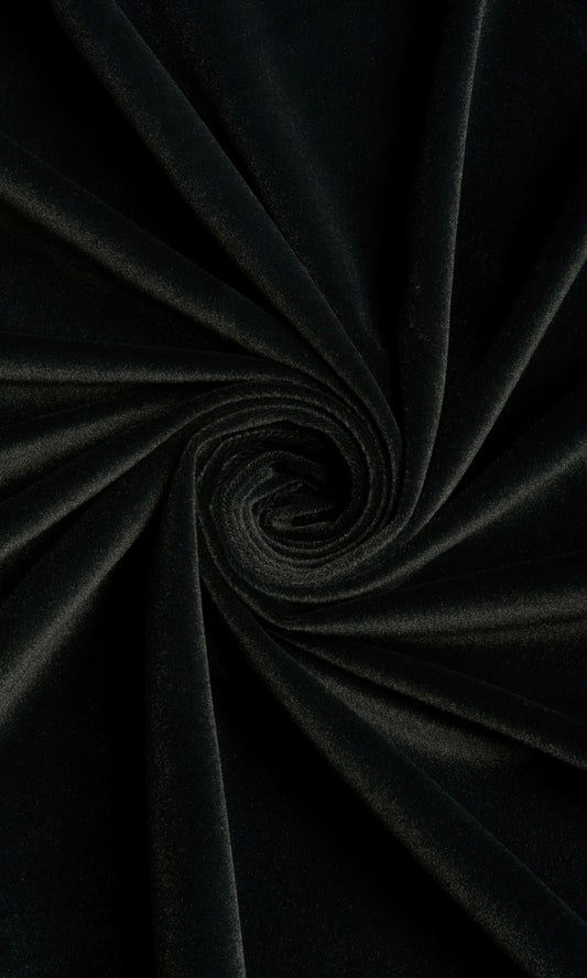 Velvet Home Decor Fabric By the Yard (Black)