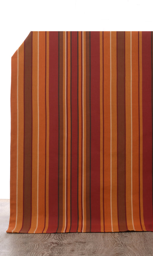Cotton Home Decor Fabric Sample (Red/ Orange/ Maroon)