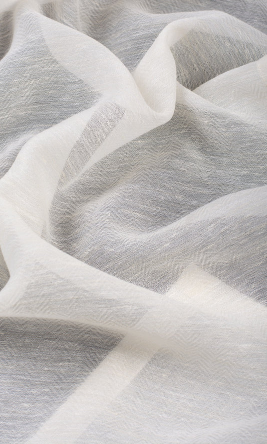 Textured Sheer Home Decor Fabric Sample (Warm White)