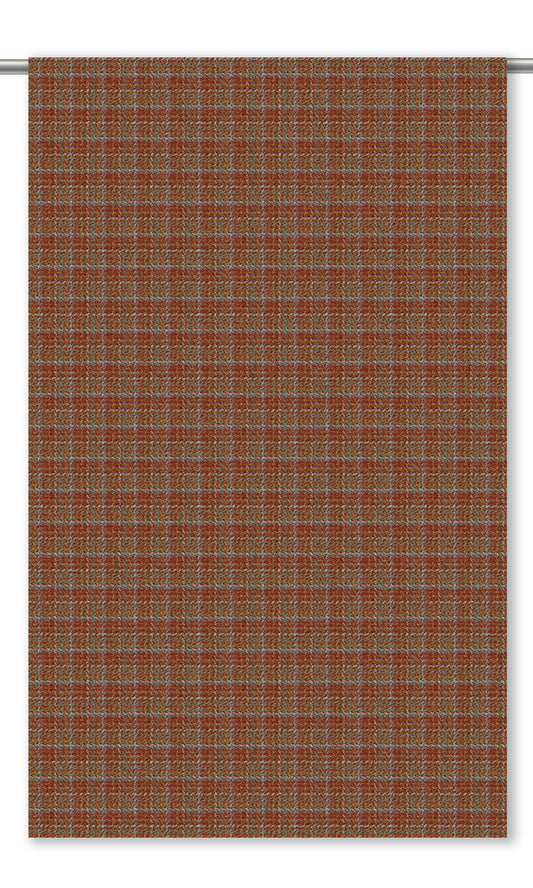 Textured Velvet Drapery (Rust Brown/ Muted Gray)