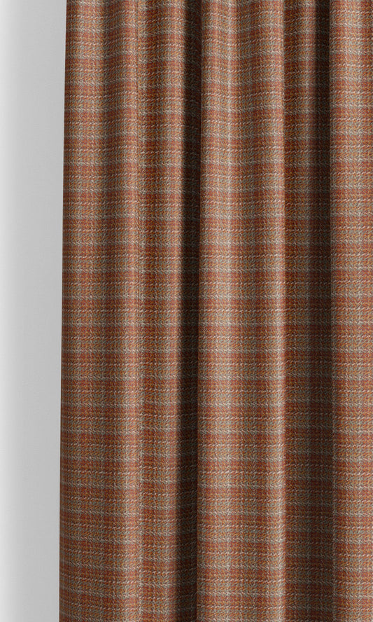 Textured Velvet Drapery (Rust Brown/ Muted Gray)