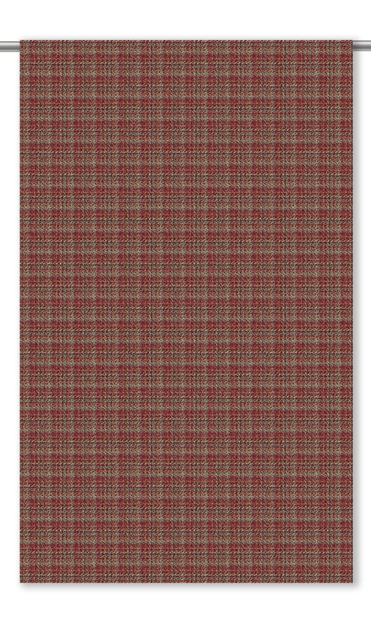 Textured Velvet Home Decor Fabric By the Yard (Brick Red/ Taupe Beige)