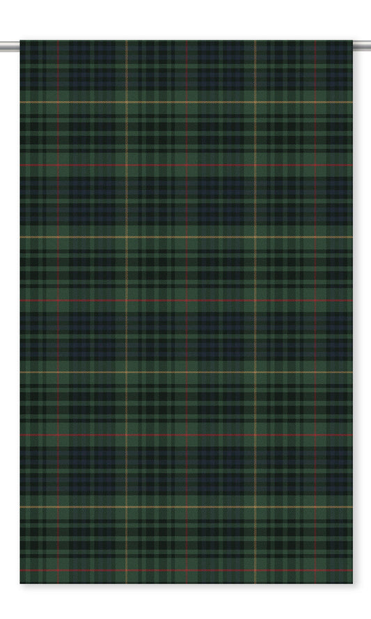 Plaid Velvet Home Decor Fabric By the Yard (Leaf Green/ Black/ Prussian Blue)