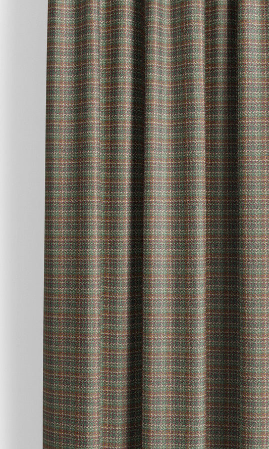Textured Velvet Home Decor Fabric Sample (Forest Green/ Rust Brown/ Charcoal Gray)