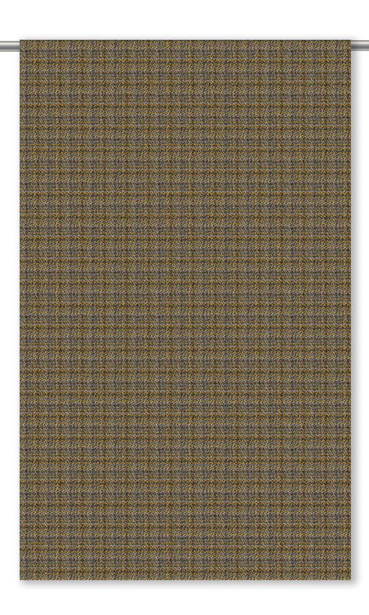 Textured Velvet Drapes (Mustard Yellow/ Charcoal Gray)