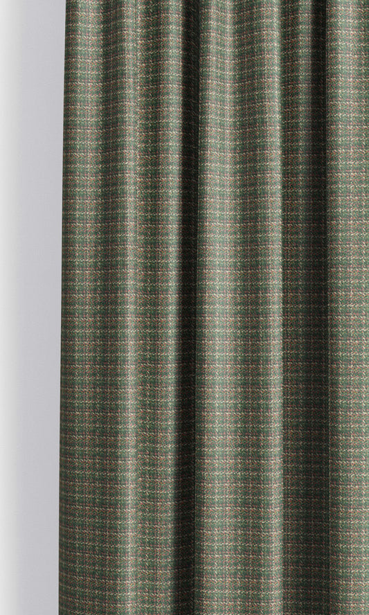 Textured Velvet Curtain Panels (Forest Green/ Gray)