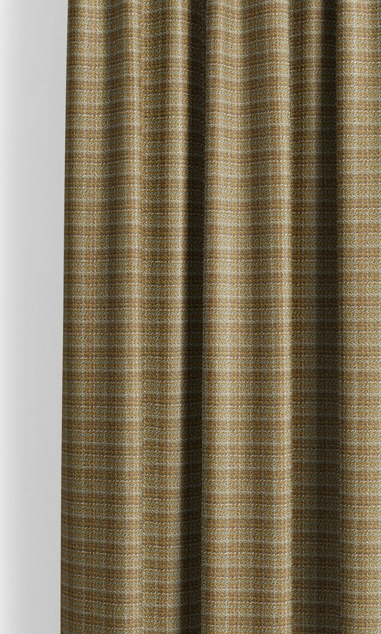Textured Velvet Curtain Panels (Tortilla Brown/ Moss Green)