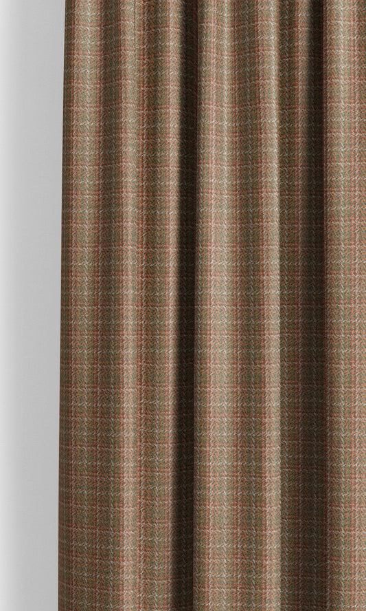 Textured Velvet Home Decor Fabric Sample (Mossy Brown/ Dusky Rose/ Beige)