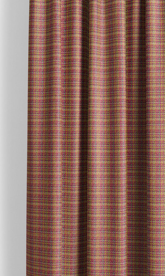 Textured Velvet Home Decor Fabric By the Yard (Crimson/ Yellow Ochre)