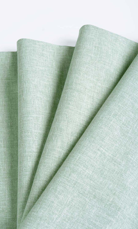 Poly-Cotton Blend Roman Blinds (Mint Blue/ Green)