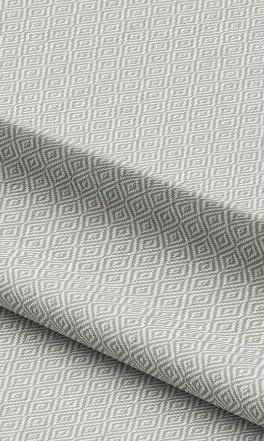 Diamond Check Curtains / Drapes / Window Drapery Panels (Pale Gray)