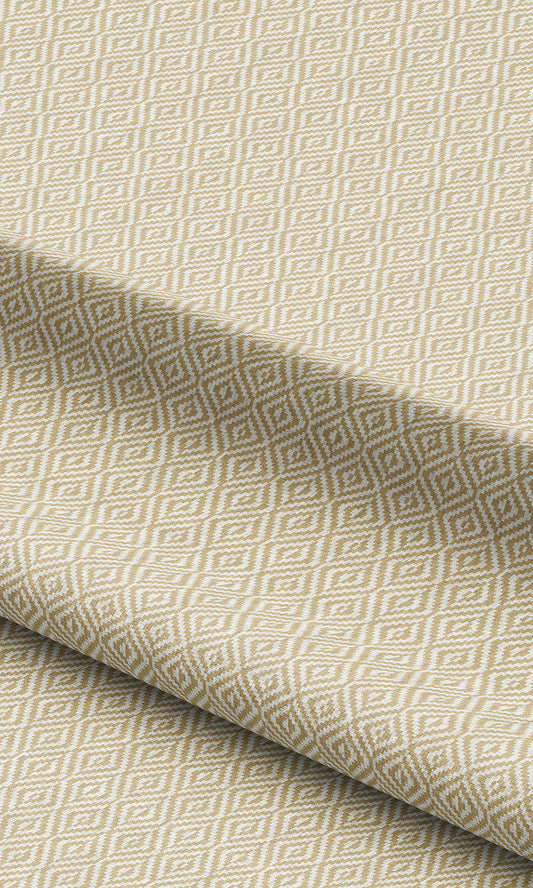 Diamond Check Curtains / Drapes / Window Drapery Panels (Sandy Beige)