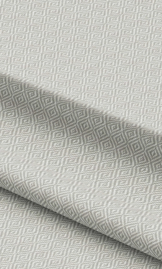 Diamond Check Roman Blinds & Window Shades (Light Gray)