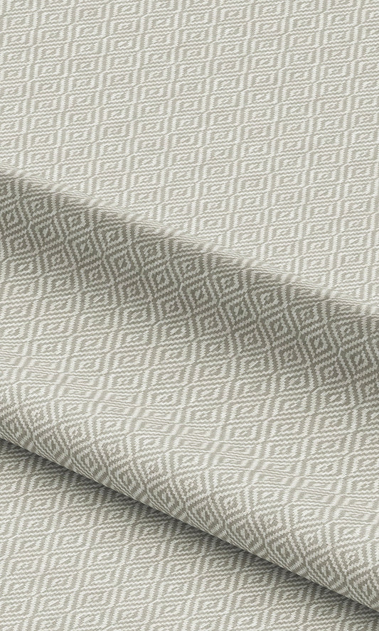 Diamond Check Curtains / Drapes / Window Drapery Panels (Pale Beige)