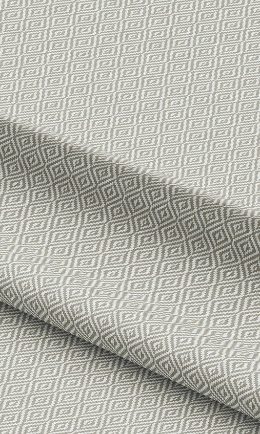 Diamond Check Curtains / Drapes / Window Drapery Panels (Stone Gray)