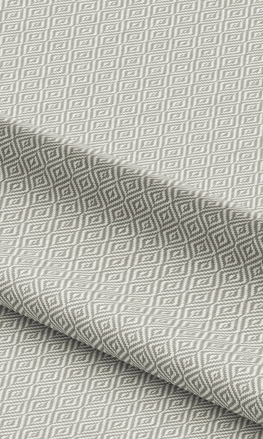 Diamond Check Curtains / Drapes / Window Drapery Panels (Stone Gray)