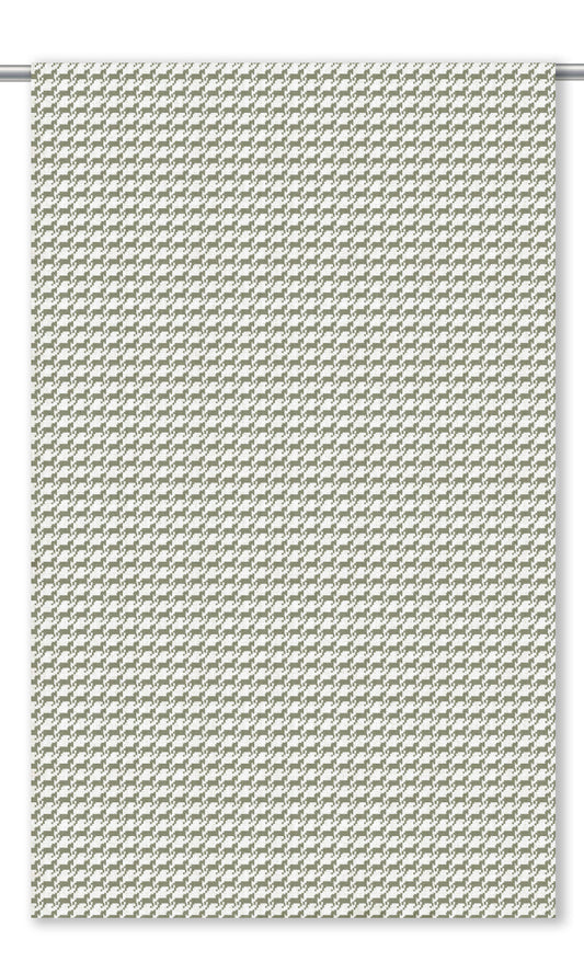 Equestrian Print Home Decor Fabric Sample (Moss Green/ White)