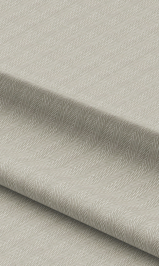 Herringbone Print Curtains / Drapes / Window Drapery Panels (Greige)