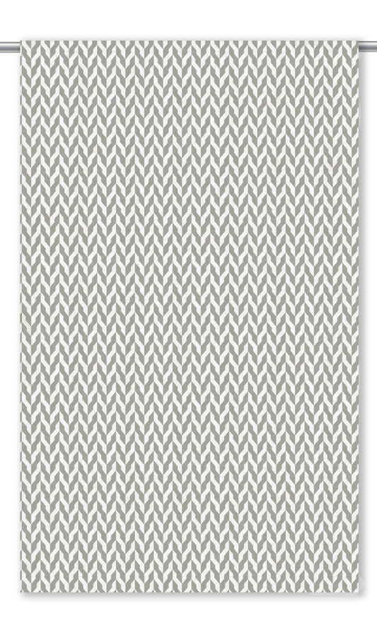 Modern Herringbone Home Decor Fabric By the Yard (Dove Gray/ White)