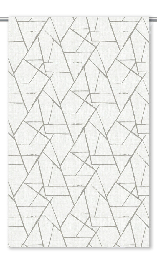 Abstract Print Roman Shades (Dove Gray/ White)