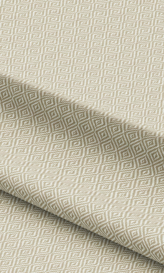 Diamond Check Curtains / Drapes / Window Drapery Panels (Beige)