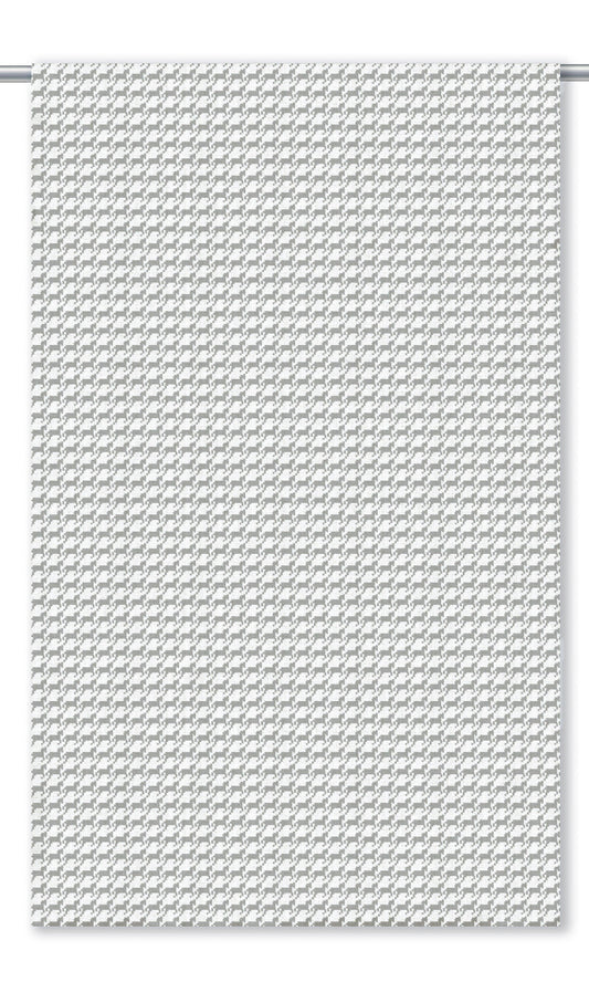 Equestrian Print Home Decor Fabric By the Yard (Dove Gray/ White)