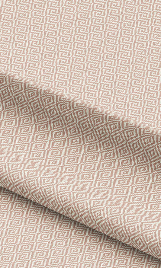 Diamond Check Roman Blinds & Window Shades (Dusty Pink)