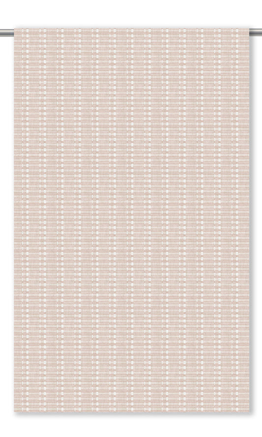Rattan Striped Home Decor Fabric By the Yard (Blush Pink/ White)