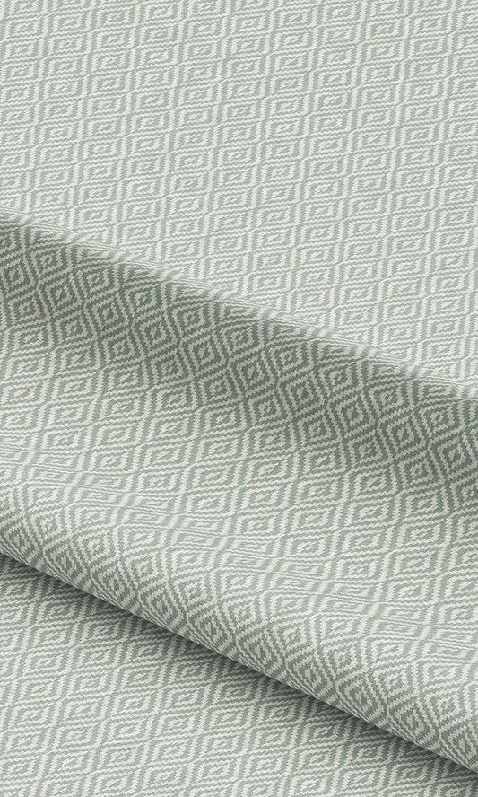 Diamond Check Curtains / Drapes / Window Drapery Panels (Seafoam Green)