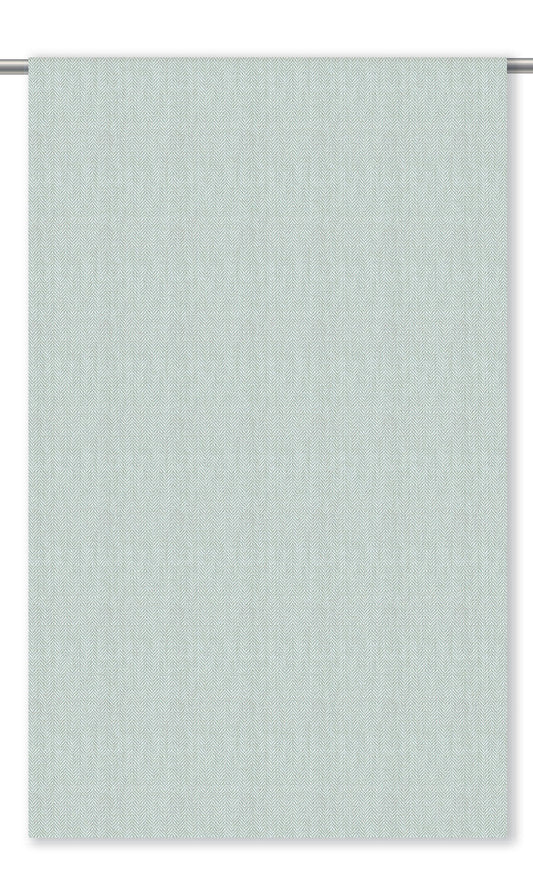 Herringbone Window Shades (Soft Aqua Blue/ White)