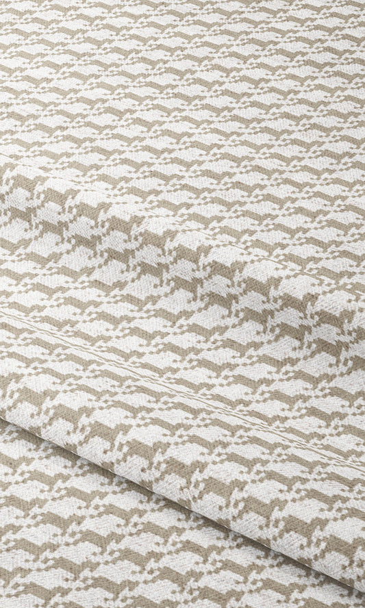 Equestrian Print Curtain Panels (Beige/ White)