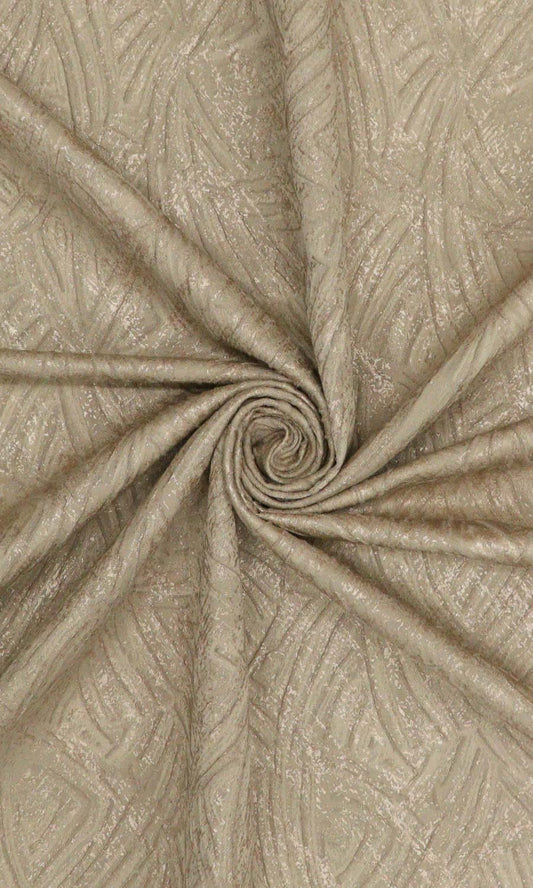 Self-Patterned Poly-Cotton Home Decor Fabric Sample (Caramel Brown)