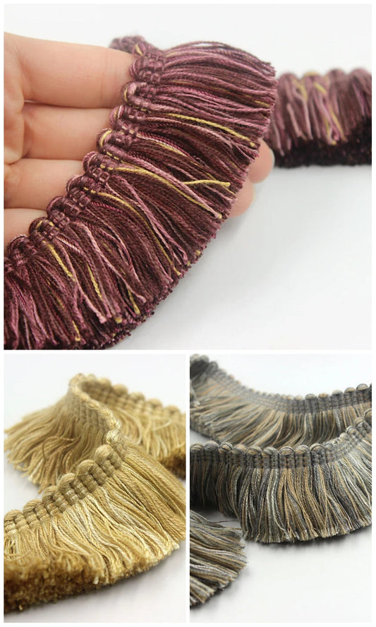 Window curtains frills and fringes