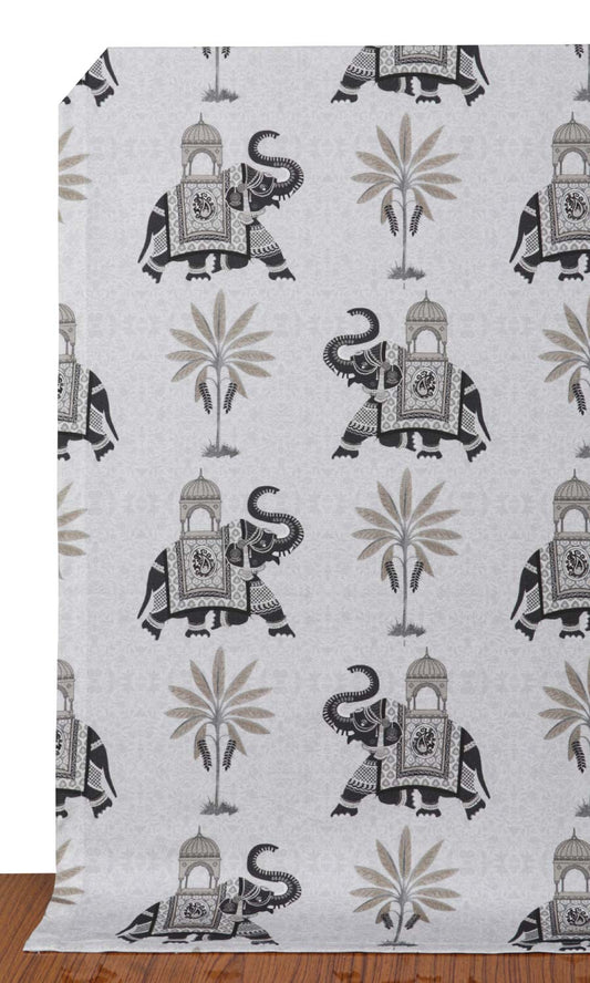 Cotton Printed Home Decor Fabric Sample (Grey)