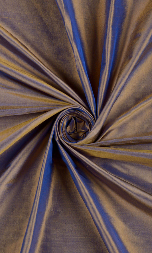 Shantung Silk Home Decor Fabric Sample (Purple/ Gold)
