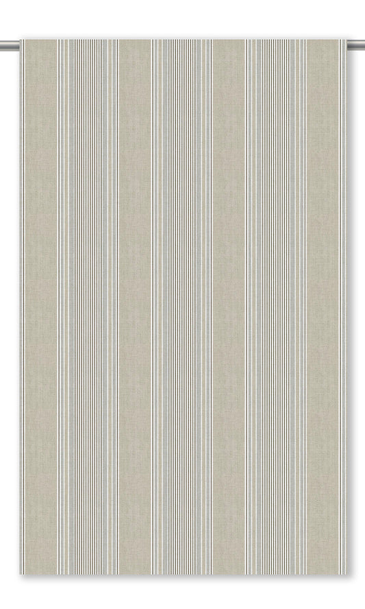 Striped Home Decor Fabric By the Yard (Grey-Beige)