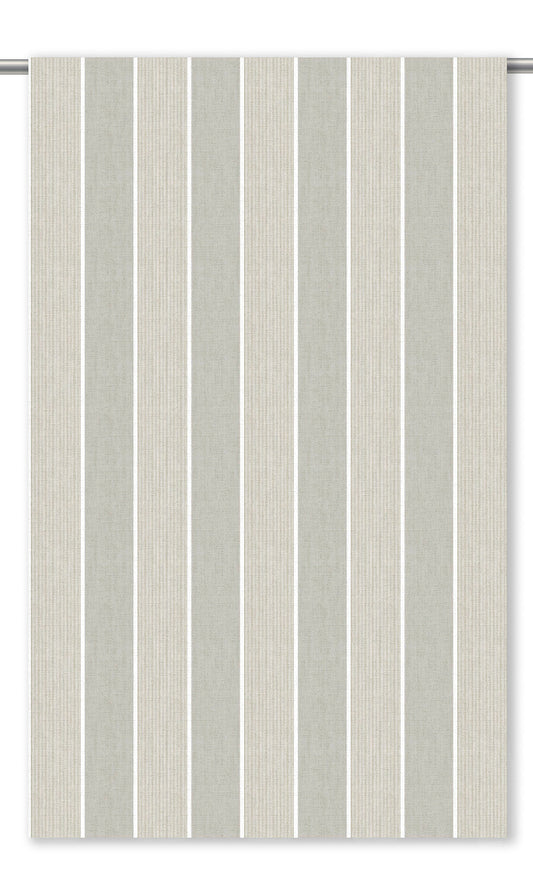 Regency Striped Home Decor Fabric By the Yard (Sage Gray/ Beige)