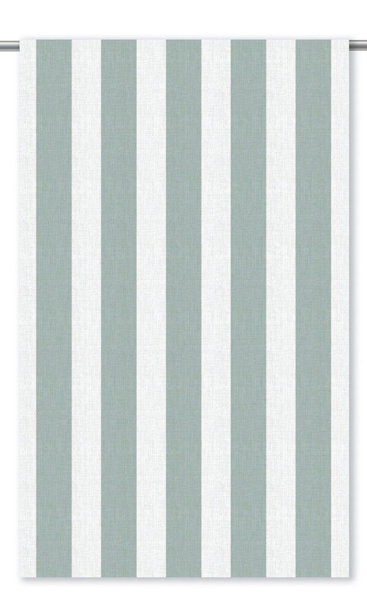 Awning Stripes Home Decor Fabric By the Yard (Duck Egg Blue/ White)