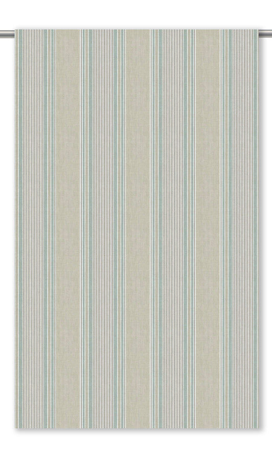 Striped Home Decor Fabric Sample (Khakhi Beige/ Green)