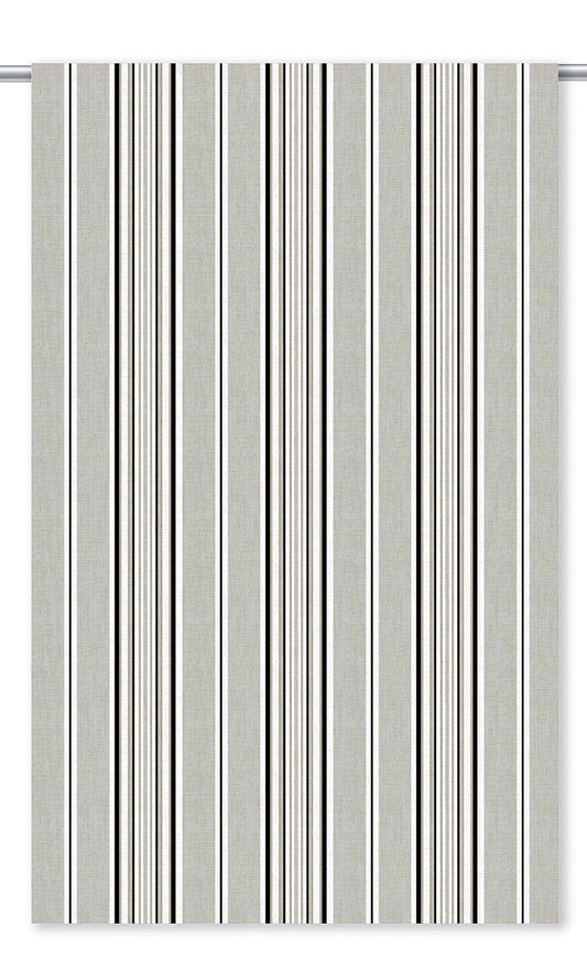 Striped Home Decor Fabric By the Yard (Gray/ Black)