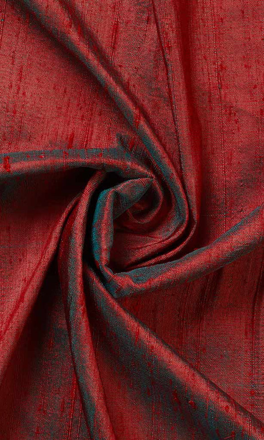Pure Silk Home Decor Fabric By the Yard (Red)