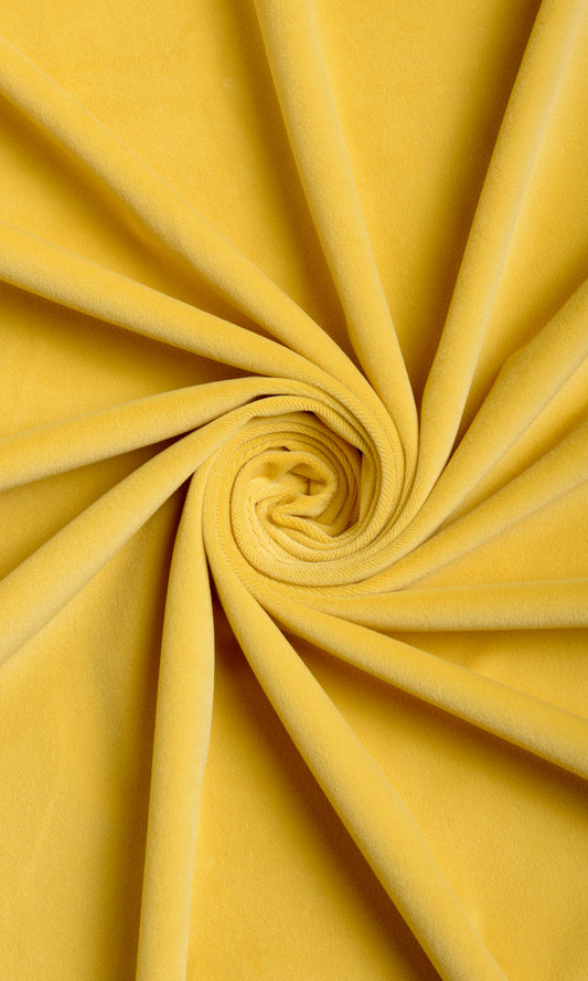 Velvet Home Decor Fabric By the Yard (Yellow)