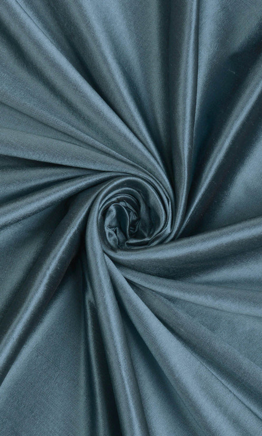 Shantung Silk Home Decor Fabric Sample (Denim Blue)