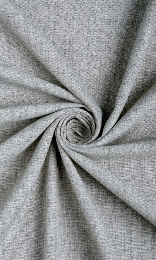 Plain Linen Texture Window Curtains (Steel Grey)